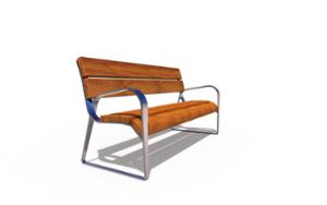 [translation-not-found:street-furniture], ławka, oparcie z drewna, siedzisko z drewna
