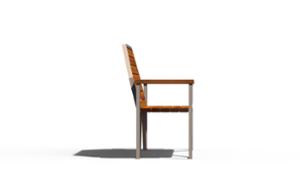 [translation-not-found:street-furniture], ławka, oparcie z drewna, siedzisko z drewna