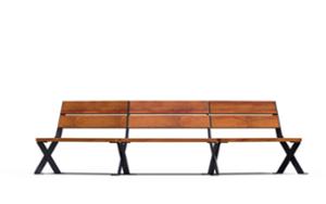 [translation-not-found:street-furniture], ławka, po łuku / okrągła, siedzisko z drewna, stylizowane