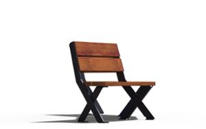 [translation-not-found:street-furniture], ławka, po łuku / okrągła, siedzisko z drewna, stylizowane