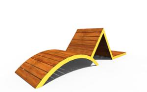 [translation-not-found:street-furniture], ławka, strefa relaksu, leżanka, oparcie z drewna, siedzisko z drewna