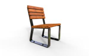 [translation-not-found:street-furniture], ławka, aluminium, jednoosobowe, odlew aluminiowy, oparcie z drewna, podłokietnik, siedzisko z drewna