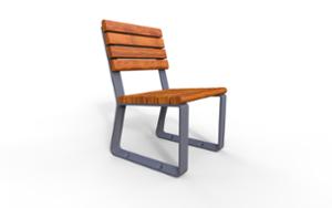 [translation-not-found:street-furniture], ławka, aluminium, jednoosobowe, odlew aluminiowy, oparcie z drewna, podłokietnik, siedzisko z drewna