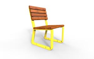 [translation-not-found:street-furniture], ławka, aluminium, jednoosobowe, odlew aluminiowy, oparcie z drewna, podłokietnik, siedzisko z drewna