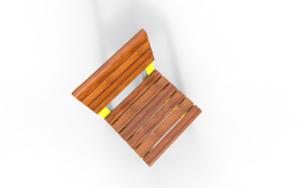 [translation-not-found:street-furniture], ławka, aluminium, jednoosobowe, odlew aluminiowy, oparcie z drewna, podłokietnik, siedzisko z drewna