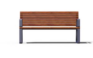 [translation-not-found:street-furniture], ławka, aluminium, meble dla warszawy, odlew aluminiowy, oparcie z drewna, podłokietnik, siedzisko z drewna