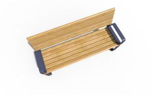 [translation-not-found:street-furniture], ławka, aluminium, meble dla warszawy, odlew aluminiowy, oparcie z drewna, podłokietnik, siedzisko z drewna