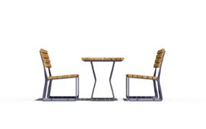 [translation-not-found:street-furniture], autre, ławka, aluminium, komplet piknikowy, meble dla warszawy, odlew aluminiowy, oparcie z drewna, siedzisko z drewna, stół
