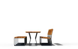 [translation-not-found:street-furniture], autre, ławka, aluminium, komplet piknikowy, meble dla warszawy, odlew aluminiowy, oparcie z drewna, siedzisko z drewna, stół