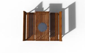 [translation-not-found:street-furniture], autre, ławka, aluminium, komplet piknikowy, meble dla warszawy, odlew aluminiowy, oparcie z drewna, siedzisko z drewna, stół, szachy