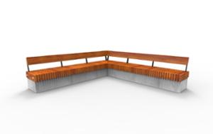 [translation-not-found:street-furniture], ława, ławka, beton, beton architektoniczny, oparcie z drewna, siedzisko z drewna
