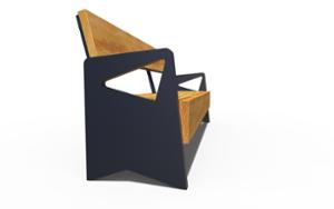[translation-not-found:street-furniture], ławka, oparcie z drewna, siedzisko z drewna
