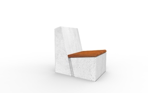 [translation-not-found:street-furniture], ławka, beton, beton architektoniczny, oparcie z betonu, siedzisko z drewna, wandaloodporny