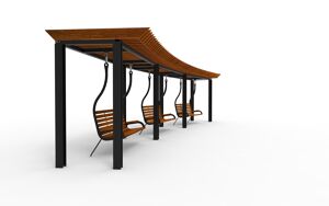 [translation-not-found:street-furniture], autre, ławka, strefa relaksu, huśtawka, pergola, po łuku / okrągła