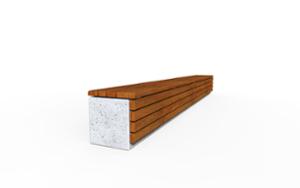 [translation-not-found:street-furniture], ława, beton, beton architektoniczny, na murku, siedzisko z drewna