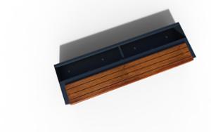 [translation-not-found:street-furniture], donica, ława, corten, siedzisko z drewna