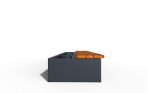 [translation-not-found:street-furniture], donica, ława, corten, siedzisko z drewna