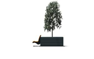 [translation-not-found:street-furniture], donica, ławka, oparcie z drewna, siedzisko z drewna