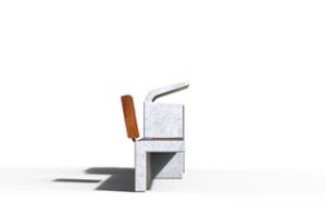 [translation-not-found:street-furniture], donica, ława, ławka, beton, beton architektoniczny, deskowanie pionowe, deskowanie poprzeczne, oparcie z drewna, siedzisko z drewna