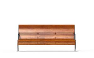 [translation-not-found:street-furniture], ławka, oparcie z drewna, siedzisko z drewna, stylizowane