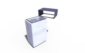 [translation-not-found:street-furniture], kosz, beton, beton architektoniczny, daszek, popielniczka bezpieczna