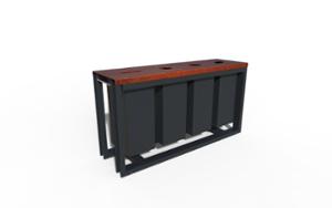 [translation-not-found:street-furniture], kosz, prowadnice z funkcją domykania, segregacja pełna, zestaw kołowy z hamulcem