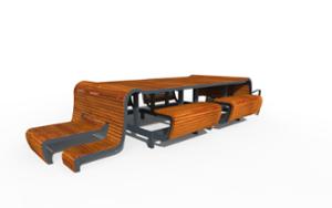 [translation-not-found:street-furniture], autre, ława, ławka, komplet piknikowy, oparcie z drewna, siedzisko z drewna, stół