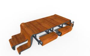 [translation-not-found:street-furniture], autre, ława, ławka, komplet piknikowy, oparcie z drewna, siedzisko z drewna, stół