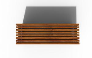 [translation-not-found:street-furniture], ława, beton, beton architektoniczny, deskowanie pionowe, oparcie z drewna, siedzisko z drewna