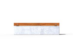 [translation-not-found:street-furniture], ława, beton, beton architektoniczny, deskowanie pionowe, oparcie z drewna, siedzisko z drewna