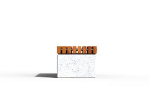 [translation-not-found:street-furniture], ława, beton, beton architektoniczny, deskowanie pionowe, oparcie z drewna, siedzisko z drewna