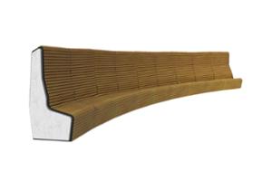 [translation-not-found:street-furniture], ławka, modułowe, po łuku / okrągła, wysokie oparcie