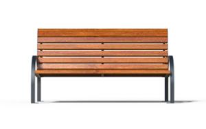 [translation-not-found:street-furniture], ławka, dwustronna, oparcie z drewna, podłokietnik, siedzisko z drewna