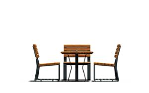 [translation-not-found:street-furniture], autre, ławka, aluminium, komplet piknikowy, meble dla warszawy, niepełnosprawni, obrotowa szachownica, odlew aluminiowy, oparcie z drewna, siedzisko z drewna, stół, szachy