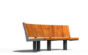 [translation-not-found:street-furniture], ławka, cena za metr bieżacy, długość mierzona po dłuższym boku, modułowe, oparcie z drewna, po łuku / okrągła, siedzisko z drewna