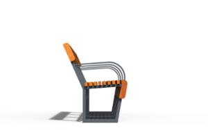 [translation-not-found:street-furniture], ławka, modułowe, oparcie z drewna, siedzisko z drewna, stylizowane
