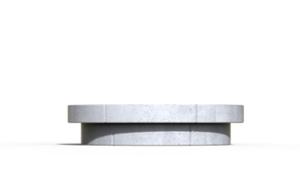[translation-not-found:street-furniture], donica, ława, beton, beton architektoniczny, modułowe, po łuku / okrągła
