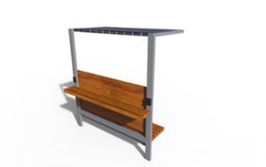 [translation-not-found:street-furniture], autre, ławka, daszek, fotowoltaika, gniazdo 230v i/lub usb, oparcie z drewna, pergola, siedzisko z drewna, wiata