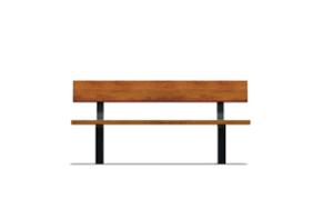 [translation-not-found:street-furniture], ławka, oparcie z drewna, siedzisko z drewna