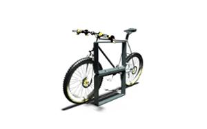 [translation-not-found:street-furniture], parking rowerowy, aluminium, guma, gumowy dystans, nieobijające ramę, podpora