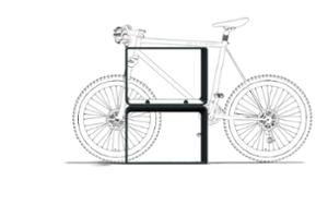 [translation-not-found:street-furniture], parking rowerowy, aluminium, guma, gumowy dystans, nieobijające ramę, podpora