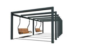 [translation-not-found:street-furniture], autre, ławka, strefa relaksu, huśtawka, pergola