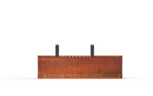 [translation-not-found:street-furniture], ława, beton, beton architektoniczny, corten, dla seniorów, na murku, siedzisko z drewna