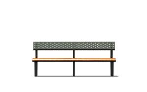 [translation-not-found:street-furniture], ławka, dwustronna, oparcie ze stali