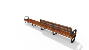 [translation-not-found:street-furniture], ława, ławka, modułowe, oparcie z drewna, podłokietnik
