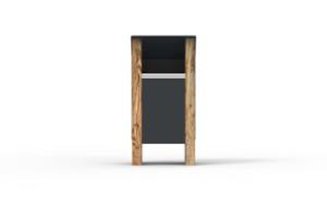 [translation-not-found:street-furniture], kosz, daszek, kłoda, wrzut z boku