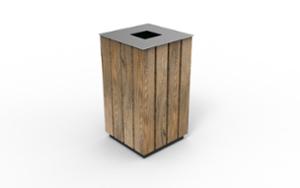 [translation-not-found:street-furniture], kosz, kłoda, pokrywa na sworzniu