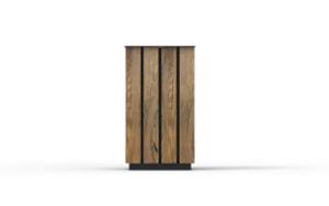 [translation-not-found:street-furniture], kosz, kłoda, pokrywa na sworzniu