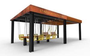 [translation-not-found:street-furniture], autre, ławka, strefa relaksu, huśtawka, komplet piknikowy, pergola, wiata, zadaszenie