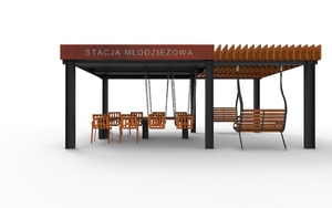[translation-not-found:street-furniture], autre, ławka, strefa relaksu, huśtawka, komplet piknikowy, pergola, wiata, zadaszenie